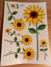 A4 Sticker Sheet - Butterfly Daisy Daffodil Roses Sunflower Tulip Squirrel Woodland