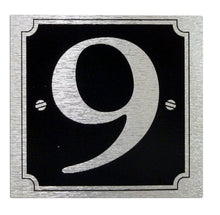 House or Gate Metallic Finish Self Adhesive Sticky Numbers Black / Silver - wheeliebinnumbers.net