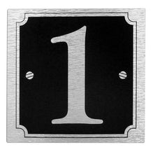 House or Gate Metallic Finish Self Adhesive Sticky Numbers Black / Silver - wheeliebinnumbers.net