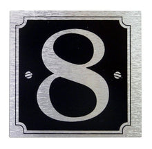 House or Gate Metallic Finish Self Adhesive Sticky Numbers Black / Silver - wheeliebinnumbers.net
