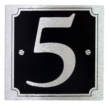 House or Gate Metallic Finish Self Adhesive Sticky Numbers Black / Silver - wheeliebinnumbers.net