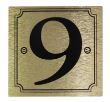 House or Gate Metallic Finish Self Adhesive Sticky Numbers Gold / Black - wheeliebinnumbers.net