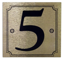 House or Gate Metallic Finish Self Adhesive Sticky Numbers Gold / Black - wheeliebinnumbers.net