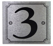 House or Gate Metallic Finish Self Adhesive Sticky Numbers Silver / Black - wheeliebinnumbers.net