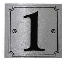 House or Gate Metallic Finish Self Adhesive Sticky Numbers Silver / Black - wheeliebinnumbers.net