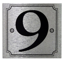 House or Gate Metallic Finish Self Adhesive Sticky Numbers Silver / Black - wheeliebinnumbers.net