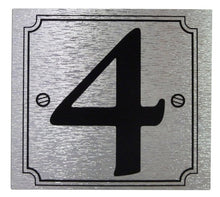 House or Gate Metallic Finish Self Adhesive Sticky Numbers Silver / Black - wheeliebinnumbers.net