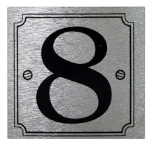 House or Gate Metallic Finish Self Adhesive Sticky Numbers Silver / Black - wheeliebinnumbers.net