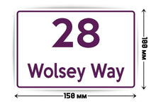 Set of 4 Customised Wheelie Bin Vinyl Stickers with House Number & Street Name - wheeliebinnumbers.net