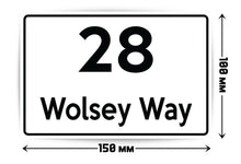 Set of 4 Customised Wheelie Bin Vinyl Stickers with House Number & Street Name - wheeliebinnumbers.net