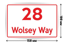 Set of 4 Customised Wheelie Bin Vinyl Stickers with House Number & Street Name - wheeliebinnumbers.net