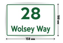 Set of 4 Customised Wheelie Bin Vinyl Stickers with House Number & Street Name - wheeliebinnumbers.net