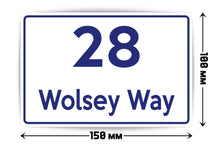 Set of 4 Customised Wheelie Bin Vinyl Stickers with House Number & Street Name - wheeliebinnumbers.net