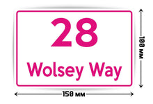 Set of 4 Customised Wheelie Bin Vinyl Stickers with House Number & Street Name - wheeliebinnumbers.net