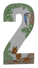 Squirrel/Woodland Design 17cm Wheelie Bin Number - Pack of 3 - wheeliebinnumbers.net