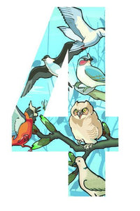 Birds Design 17cm Wheelie Bin Number - Pack of 3 - wheeliebinnumbers.net