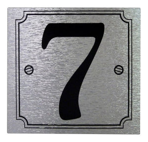 House or Gate Metallic Finish Self Adhesive Sticky Numbers Silver / Black - wheeliebinnumbers.net