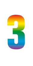 Rainbow Design 17cm Wheelie Bin Numbers - Pack of 3