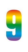 Rainbow Design 17cm Wheelie Bin Numbers - Pack of 3
