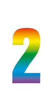 Rainbow Design 17cm Wheelie Bin Numbers - Pack of 3