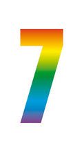 Rainbow Design 17cm Wheelie Bin Numbers - Pack of 3