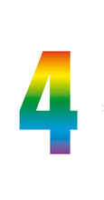 Rainbow Design 17cm Wheelie Bin Numbers - Pack of 3