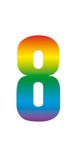 Rainbow Design 17cm Wheelie Bin Numbers - Pack of 3