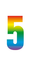 Rainbow Design 17cm Wheelie Bin Numbers - Pack of 3