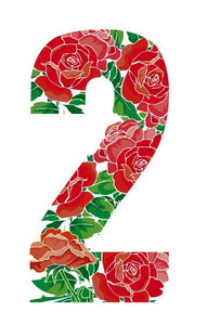 Roses Design 17cm Wheelie Bin Number - wheeliebinnumbers.net