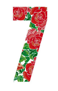 Roses Design 17cm Wheelie Bin Number - wheeliebinnumbers.net