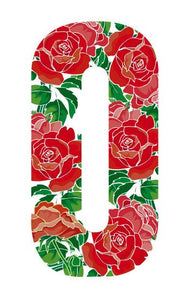 Roses Design 17cm Wheelie Bin Number - Pack of 3 - wheeliebinnumbers.net