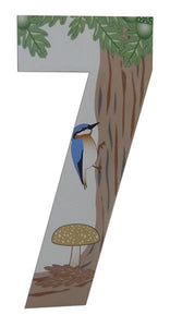 Squirrel/Woodland Design 17cm Wheelie Bin Number - Pack of 3 - wheeliebinnumbers.net