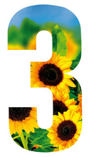 Sunflower Design 17cm Wheelie Bin Number - wheeliebinnumbers.net