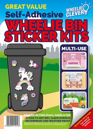 Home or Wheelie Bin Decorative Sticker Kits - 17 Designs