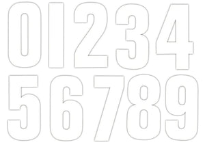White Design 17cm Wheelie Bin Numbers - Pack of 3